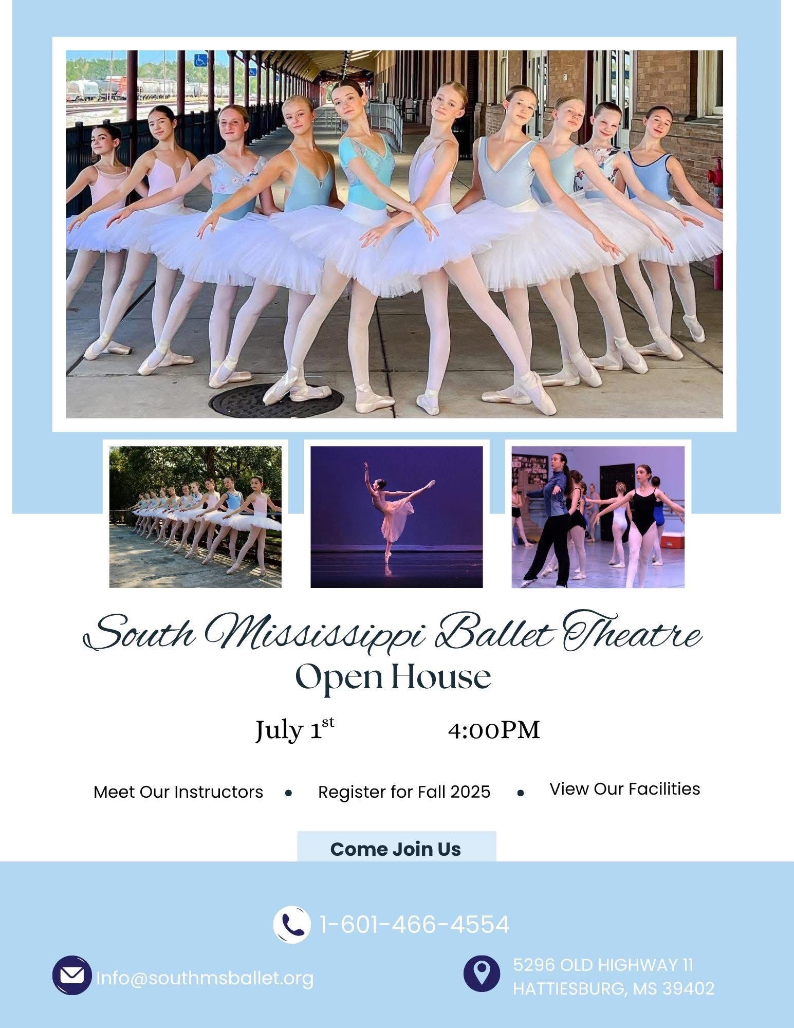 house on the hill ロンパース（Ballet） 70 Summer 2025 Event: Open House 2025 | South Mississippi Ballet Theatre